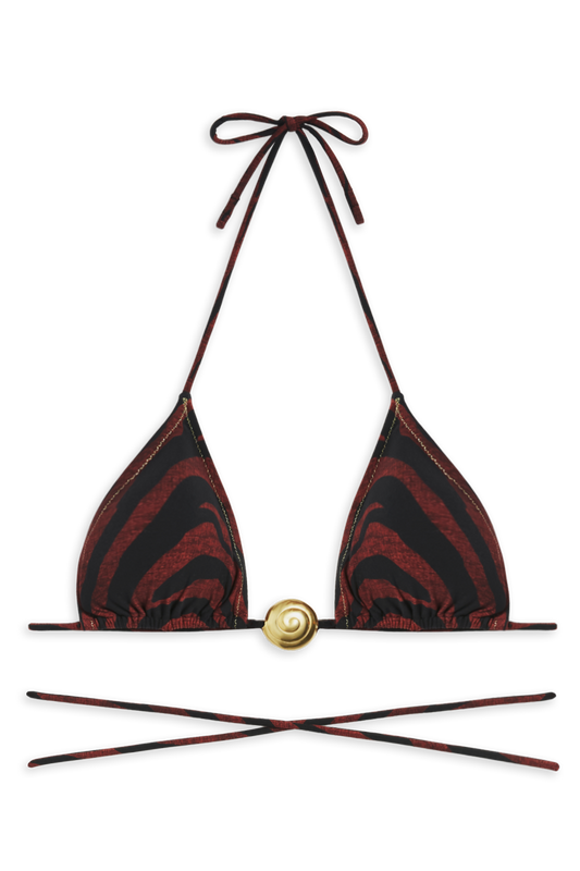 Miami Bikini Top // Brown Tiger Print - Reina Olga