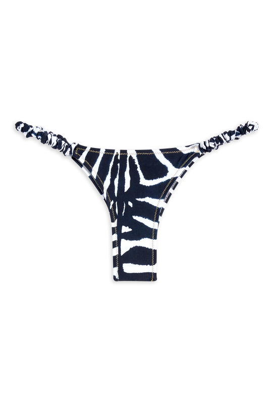 Scrunchie Bikini Bottom // Blue Zebra - Reina Olga