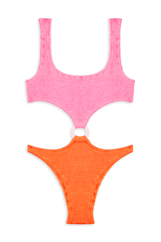 Augusta Swimsuit // Hot Pink & Neon Orange - Reina Olga