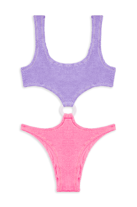 Augusta Swimsuit // Lilac & Hot pink - Reina Olga