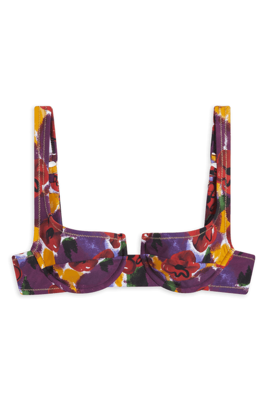 Brigitte Bikini Top // Porto Rafael Print - Reina Olga
