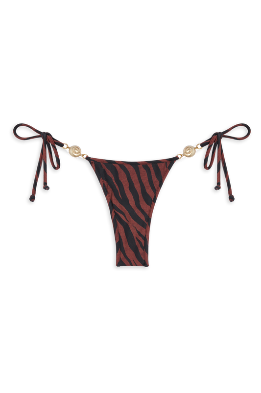 Carioca Splash Bikini Bottom // Brown Tiger Print
