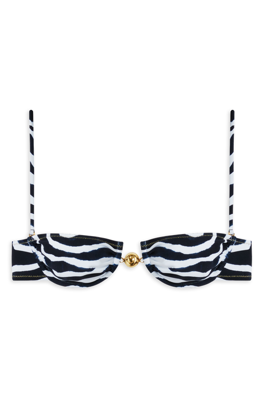 Hammond Bikini Top // Blue Zebra