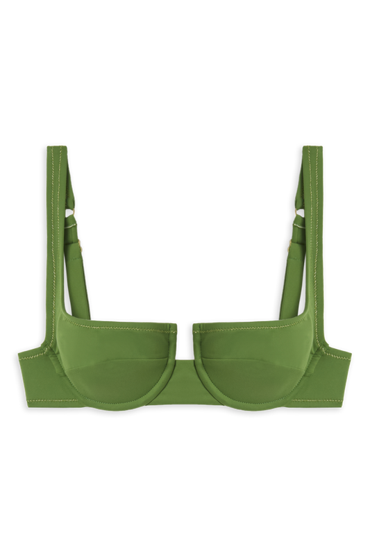 Brigitte Bikini Top // Emerald Green - Reina Olga