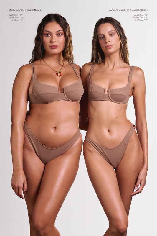 Brigitte Bikini Bottom // Latte Macchiato - Reina Olga