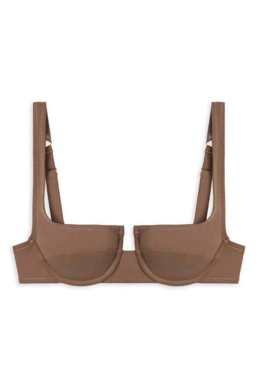 Brigitte Bikini Top // Latte Macchiato - Reina Olga