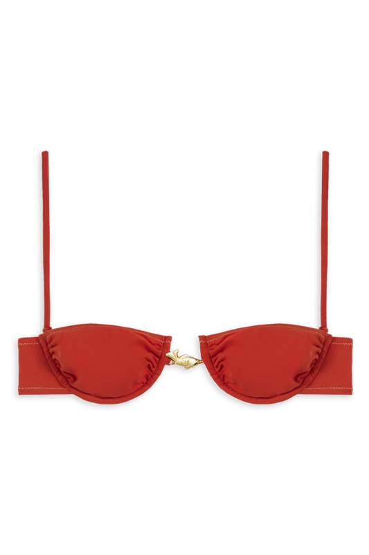 Hammond Bikini Top // Red Coral - Reina Olga