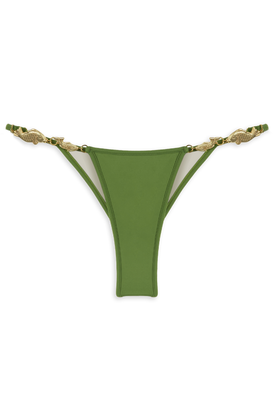 Splash Bikini Bottom // Emerald Green - Reina Olga
