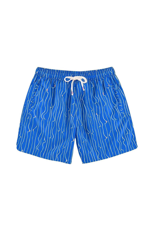 Ercole swim trunk // Blue stripes-Reina Olga