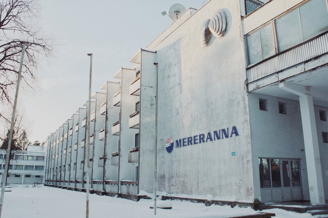a building with a large sign on the side of it