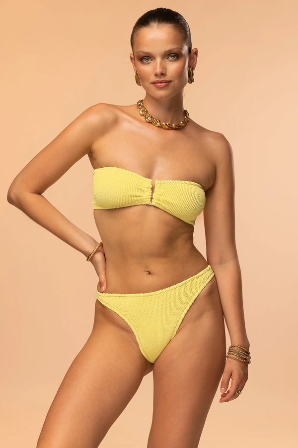 Ausilia scrunch bikini set // Pastel Yellow - Reina Olga- BIKINI SET