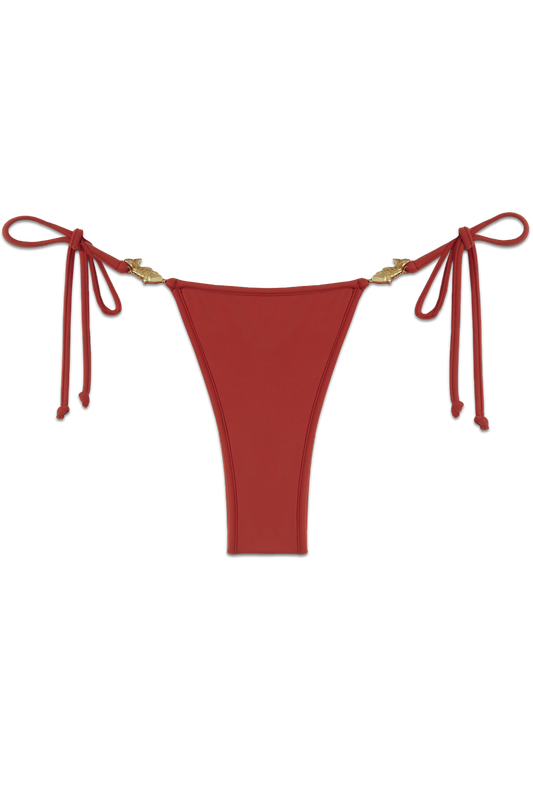 Carioca Splash Bikini Bottom // Red Coral