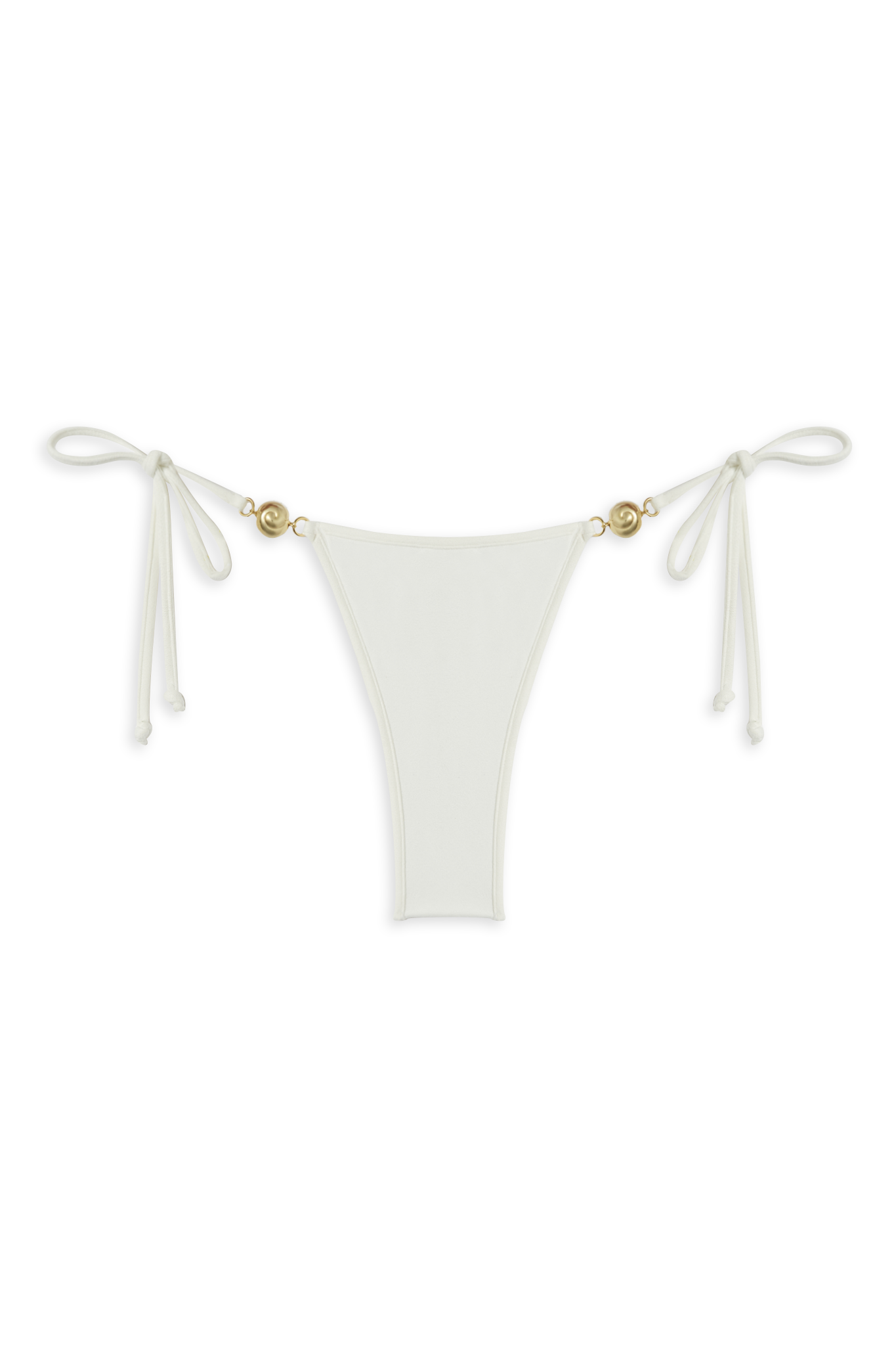 Carioca Splash Bikini Bottom // White - Reina Olga