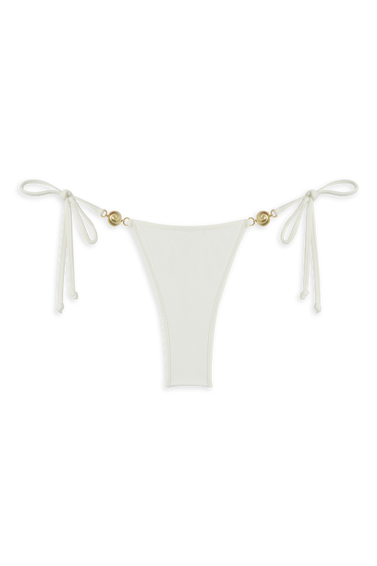 Carioca Splash Bikini Bottom // White - Reina Olga