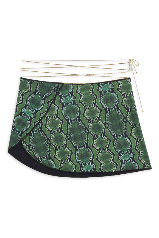 Ciclone Wrap Skirt // Texas Green