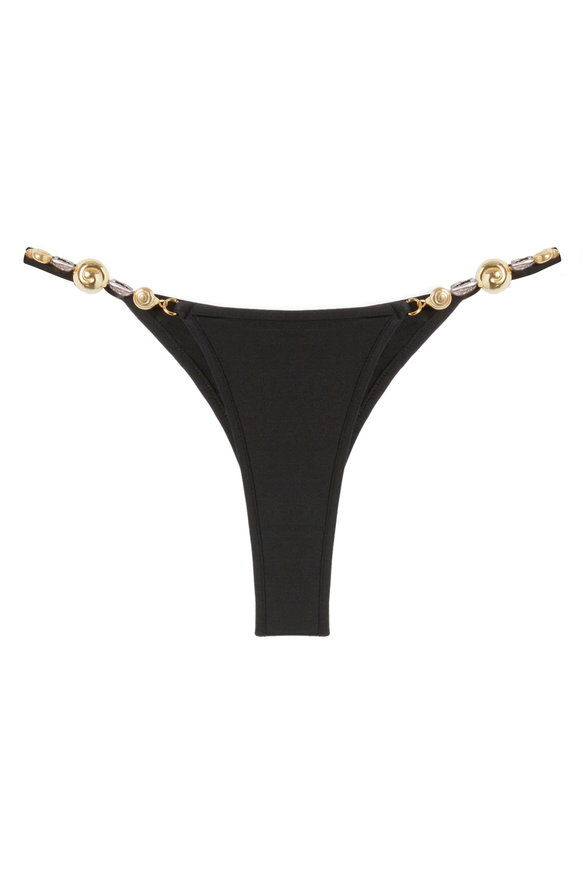 Splash Bikini Bottom // Black Shiny