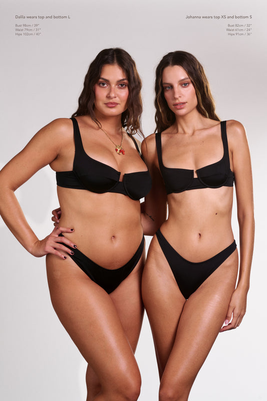 Brigitte Bikini Bottom // Black