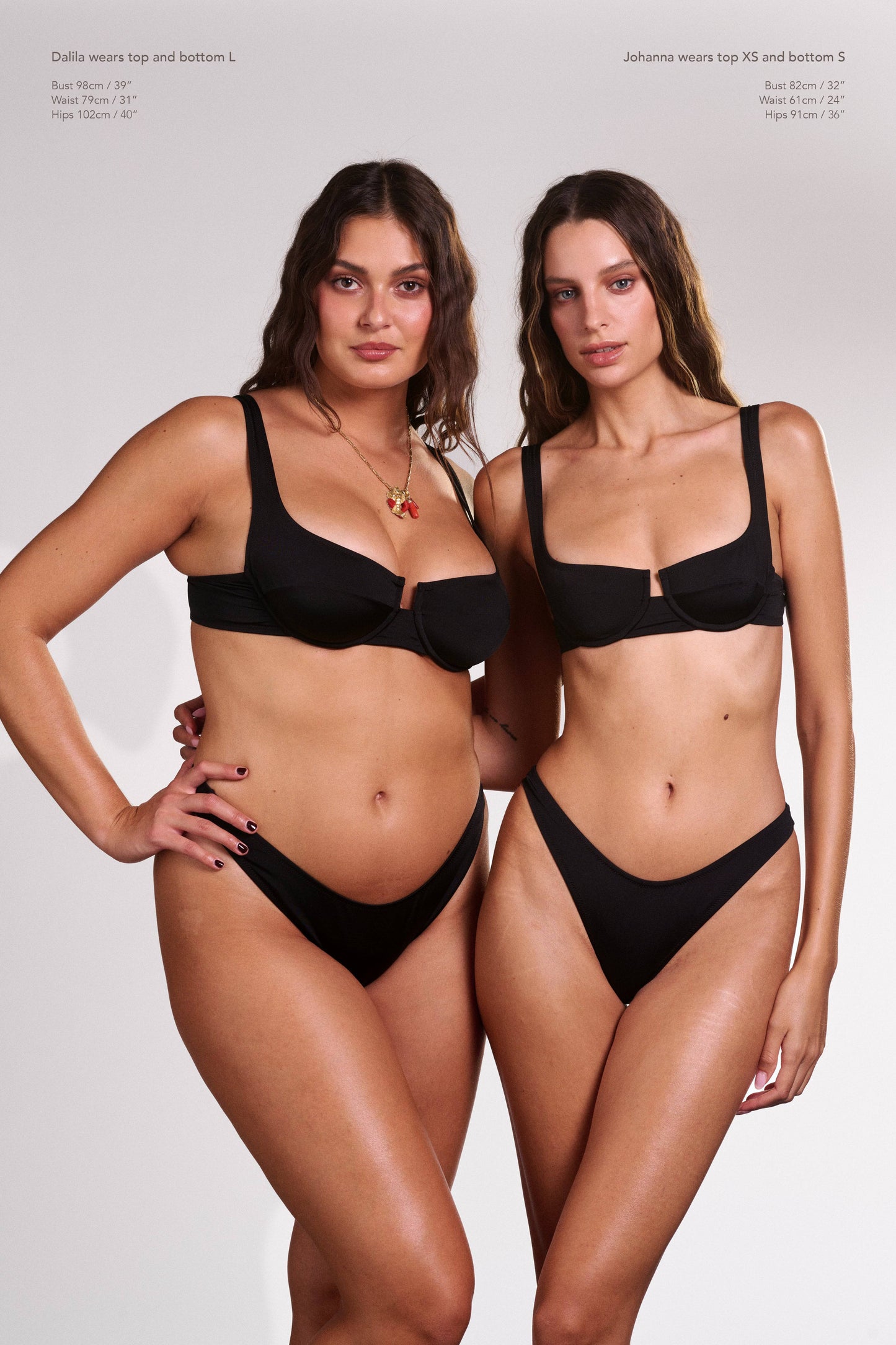 Brigitte Bikini Top // Black Shiny - Reina Olga - BIKINI SET
