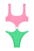 Augusta Swimsuit // Hot pink & Neon green - Reina Olga - SWIMSUIT