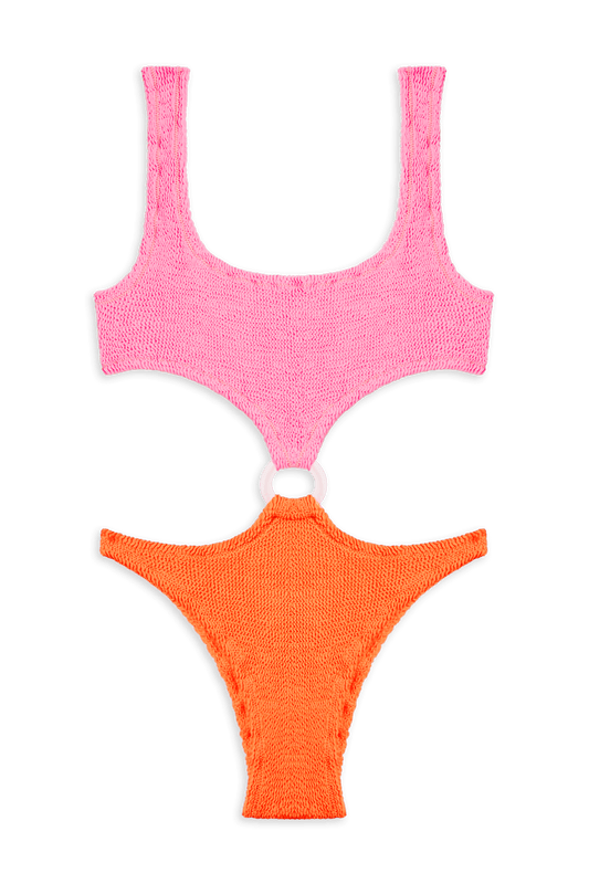 Augusta Swimsuit // Hot Pink & Neon Orange - Reina Olga