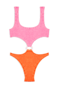 Augusta Swimsuit // Hot Pink & Neon Orange - Reina Olga - SWIMSUIT