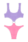 Augusta Swimsuit // Lilac & Hot pink - Reina Olga - SWIMSUIT