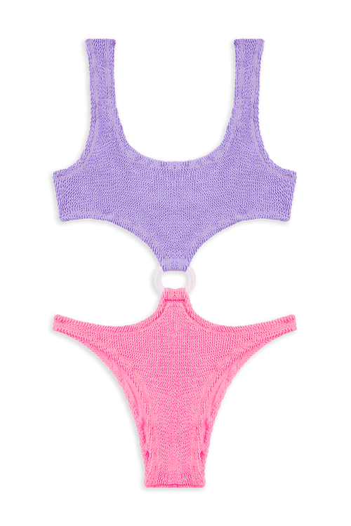 Augusta Swimsuit // Lilac & Hot pink - Reina Olga - SWIMSUIT