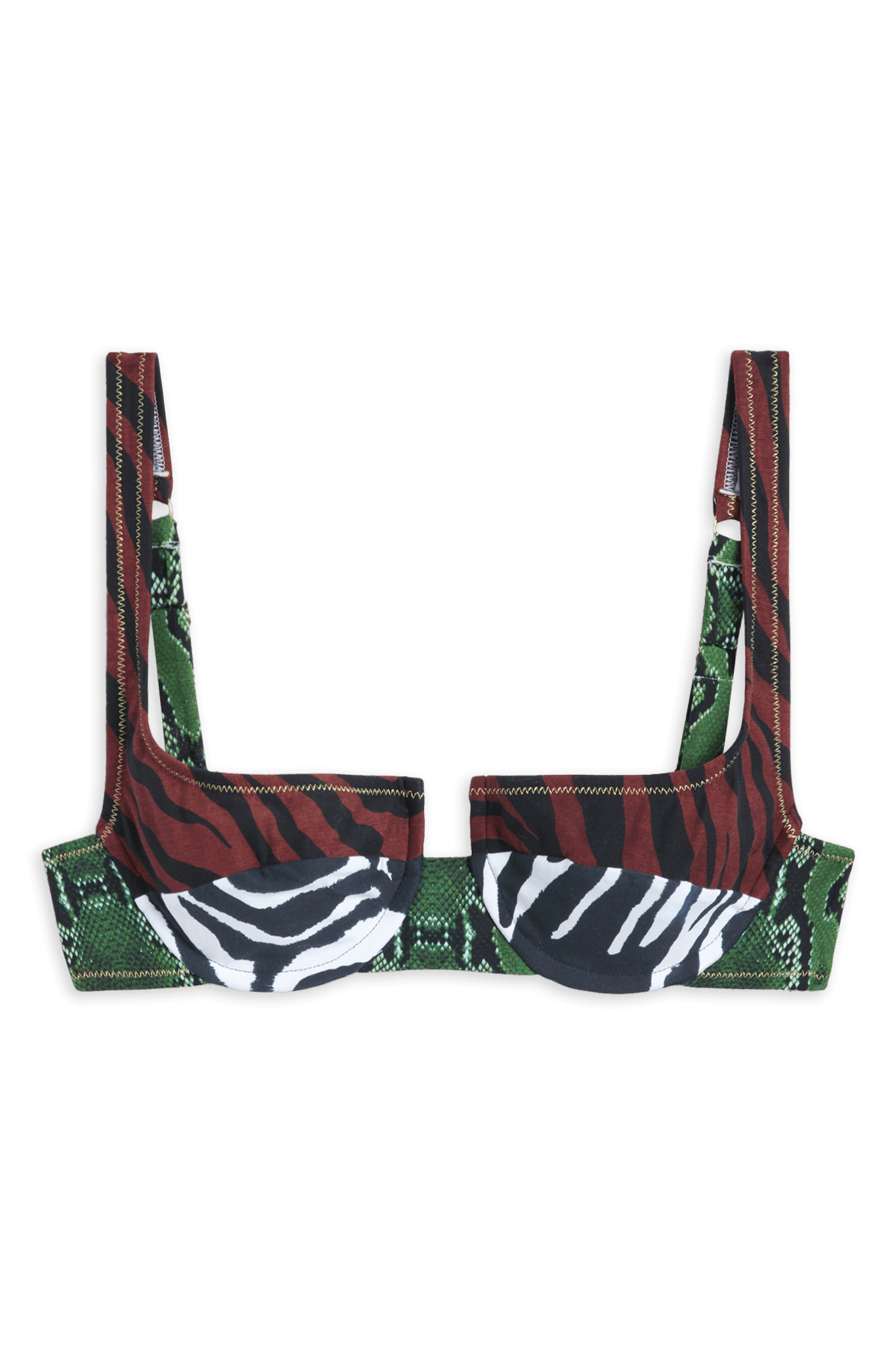 Brigitte Bikini Top // 3 Tone Safari - Reina Olga - BIKINI SET