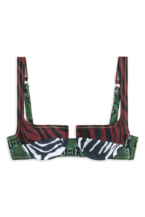 Brigitte Bikini Top // 3 Tone Safari - Reina Olga - BIKINI SET