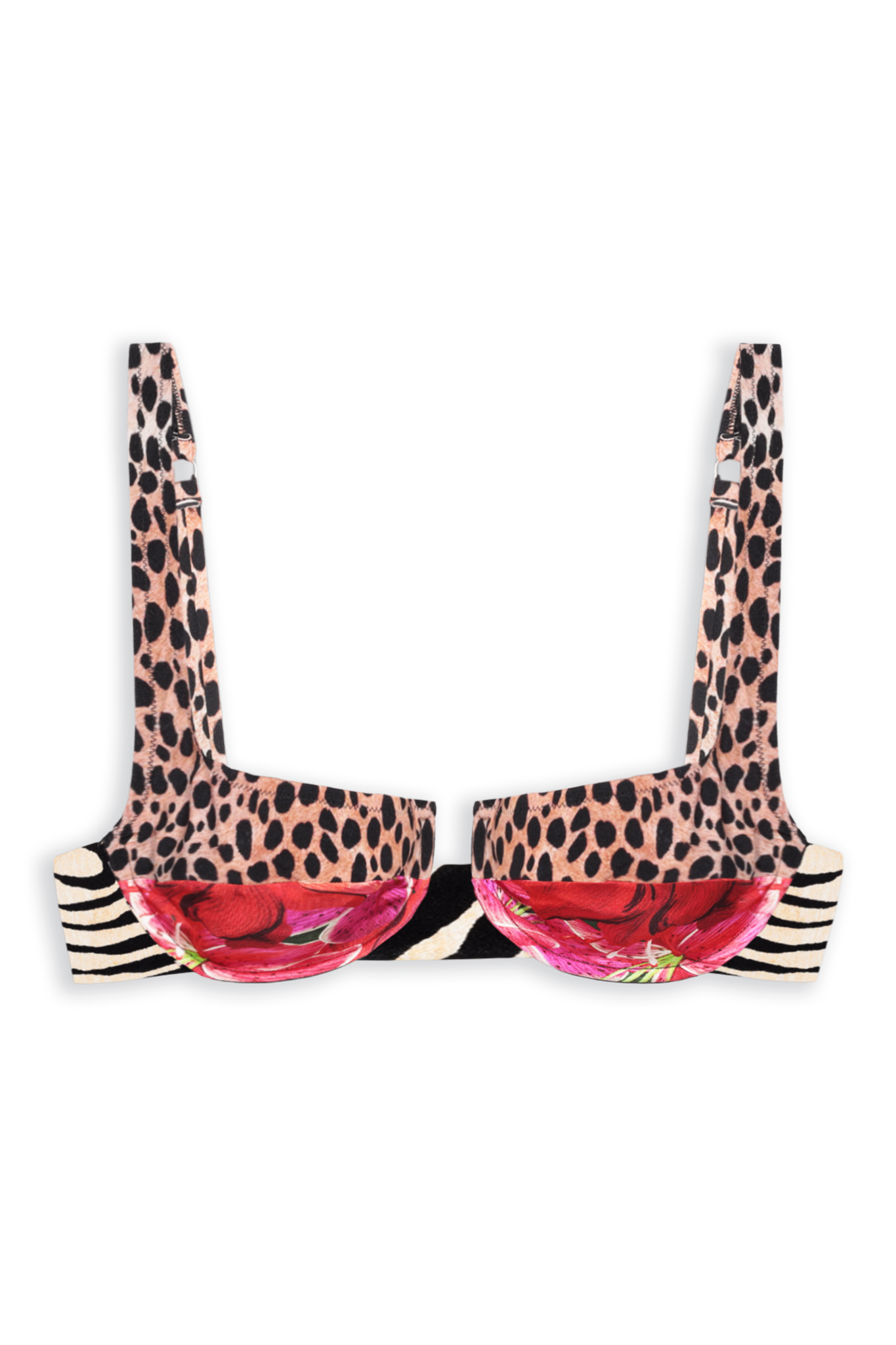 Brigitte Bikini Top // 3 Tone Tropicana - Reina Olga - BIKINI SET