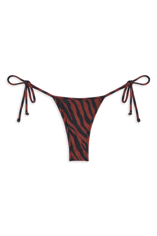 Carioca Bikini Bottom // Brown Tiger Print - Reina Olga