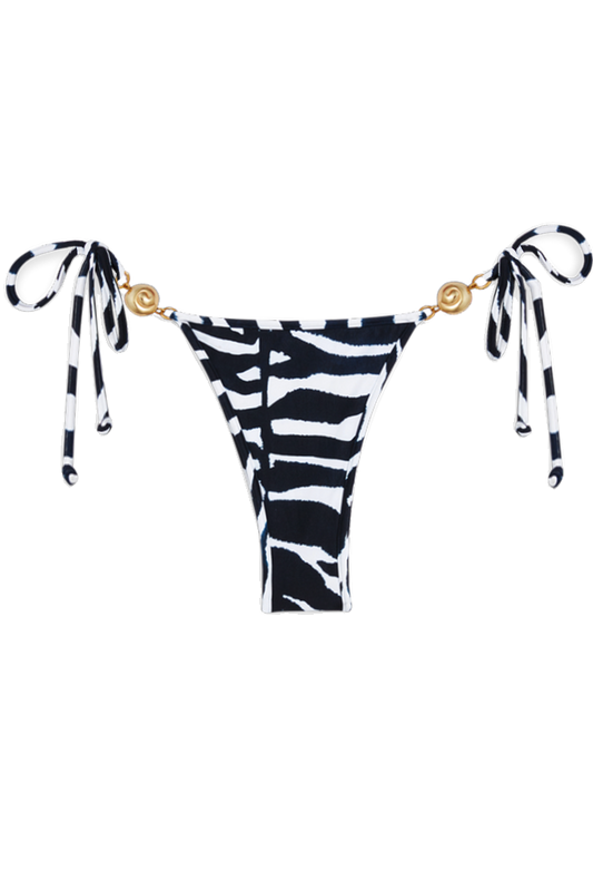 Carioca Splash Bikini Bottom // Blue Zebra