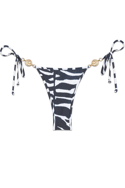 Carioca Splash Bikini Bottom // Blue Zebra
