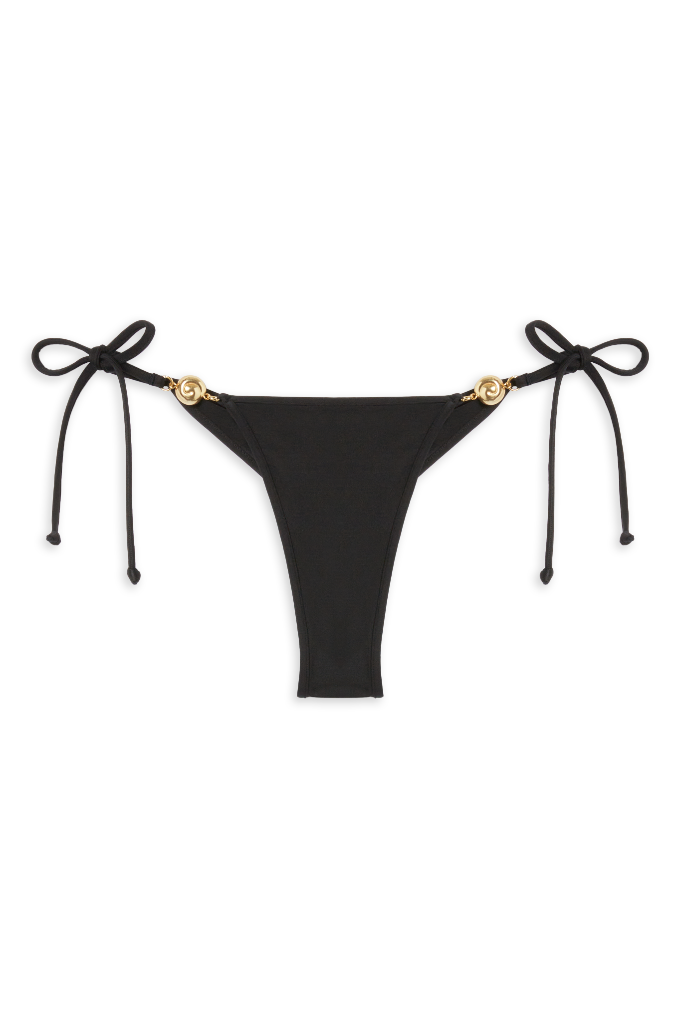 Carioca Splash Bikini Bottom // Black Shiny - Reina Olga