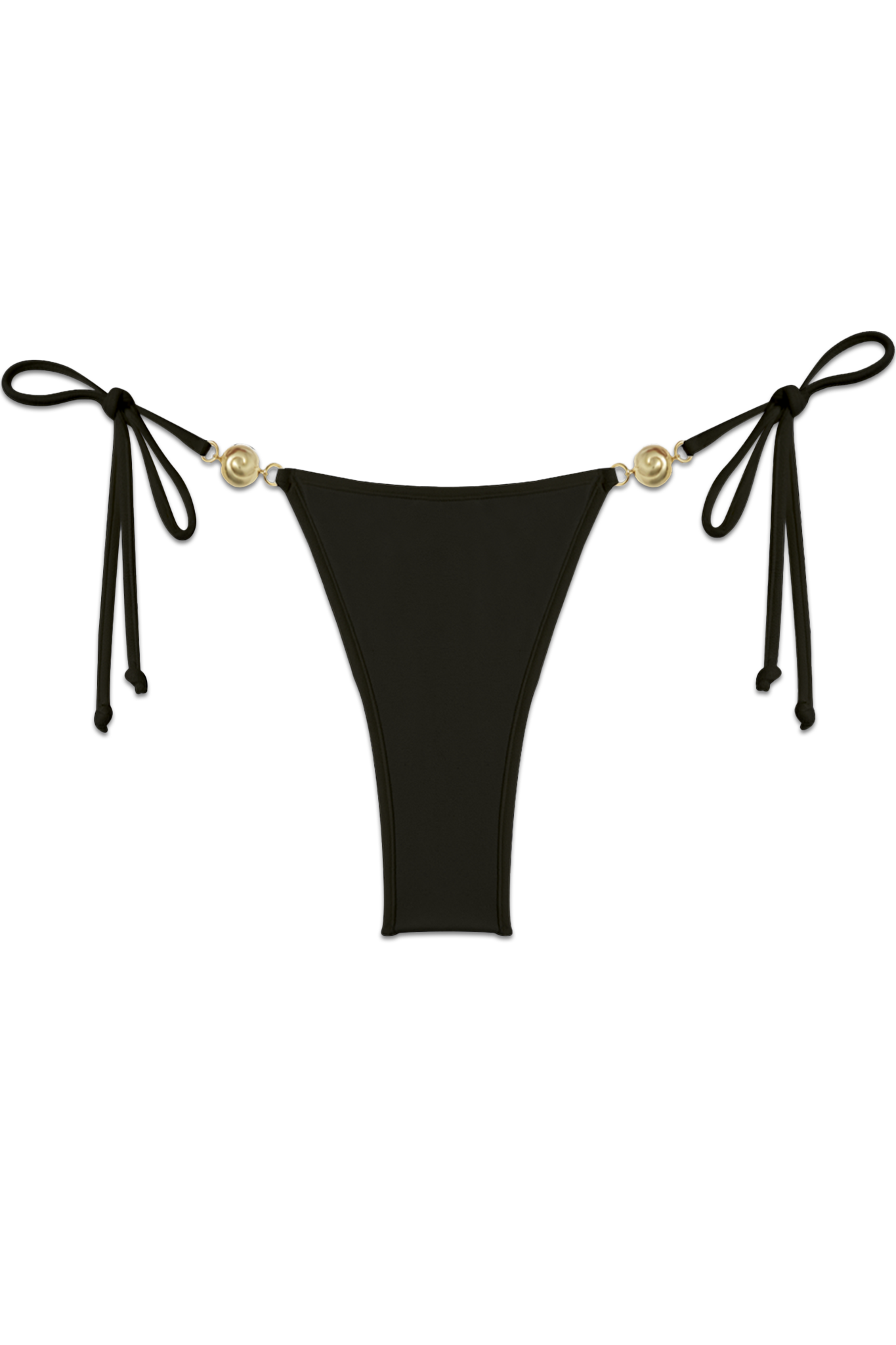 Carioca Splash Bikini Bottom // Black Shiny | Reina Olga