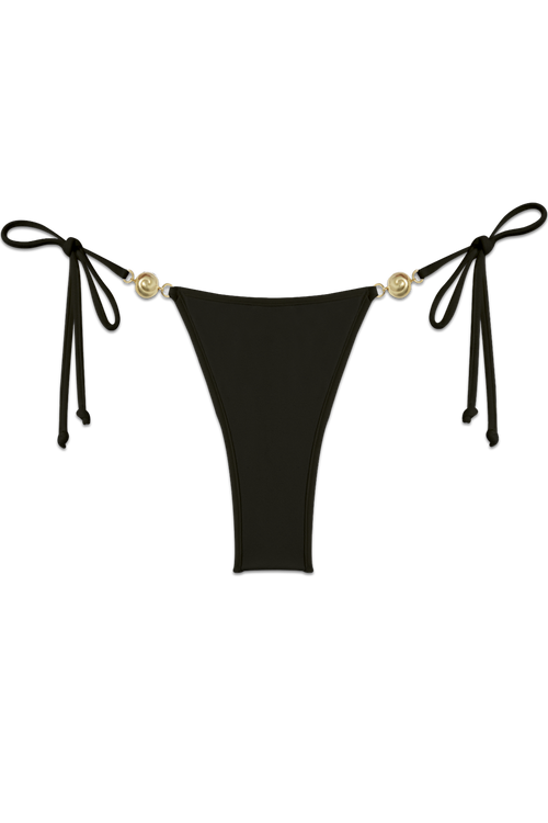Carioca Splash Bikini Bottom // Black Shiny - Reina Olga - BIKINI SET