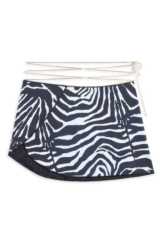 Ciclone Wrap Skirt // Blue Zebra - Reina Olga