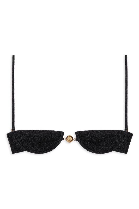Hammond Bikini Top // Black lurex - Reina Olga