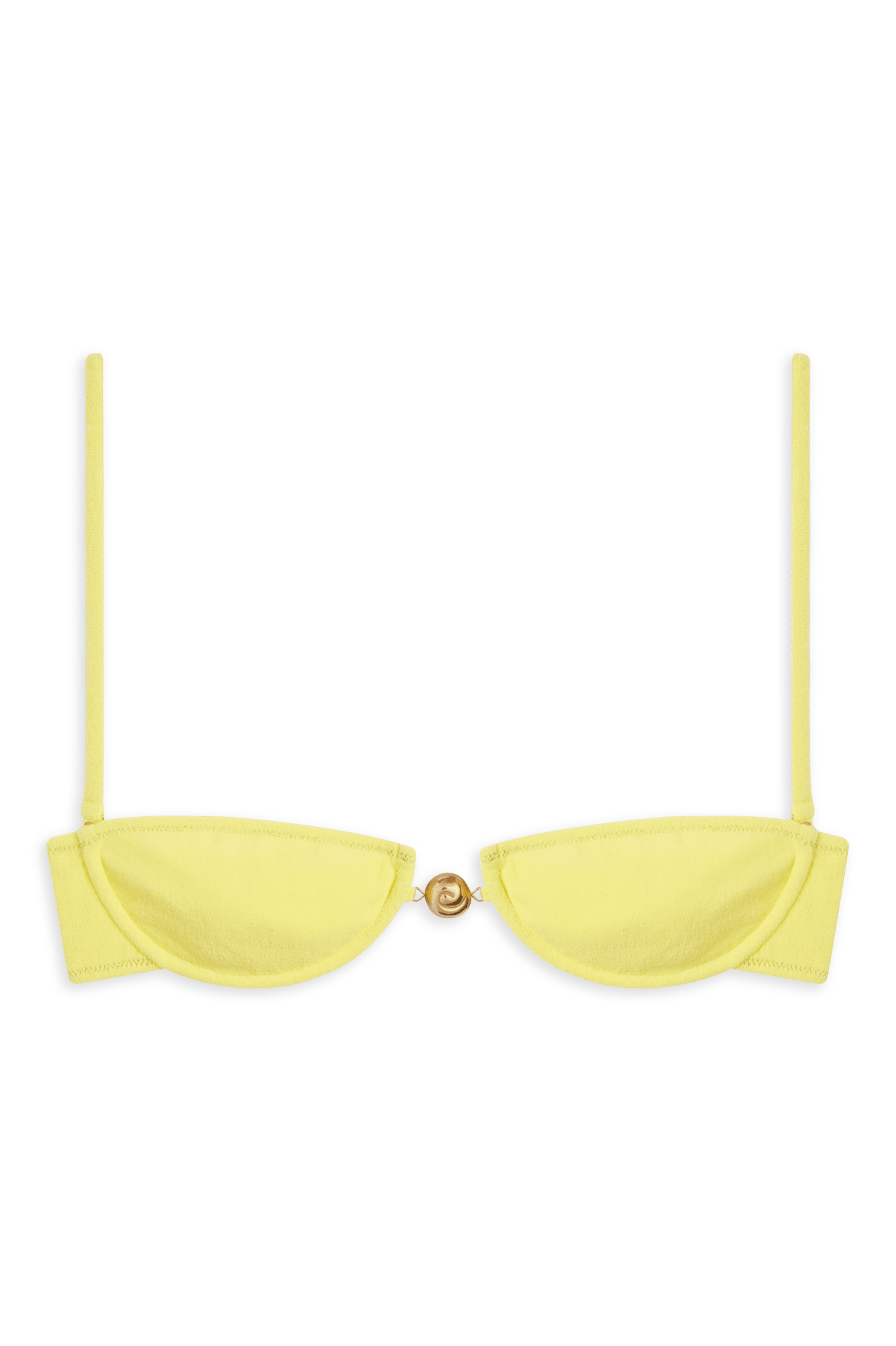 Hammond Bikini Top // Pastel Yellow Terry - Reina Olga