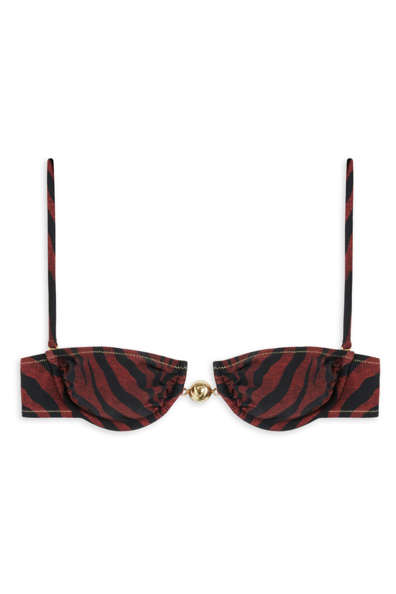 Hammond Bikini Top // Brown Tiger Print - Reina Olga - BIKINI SET