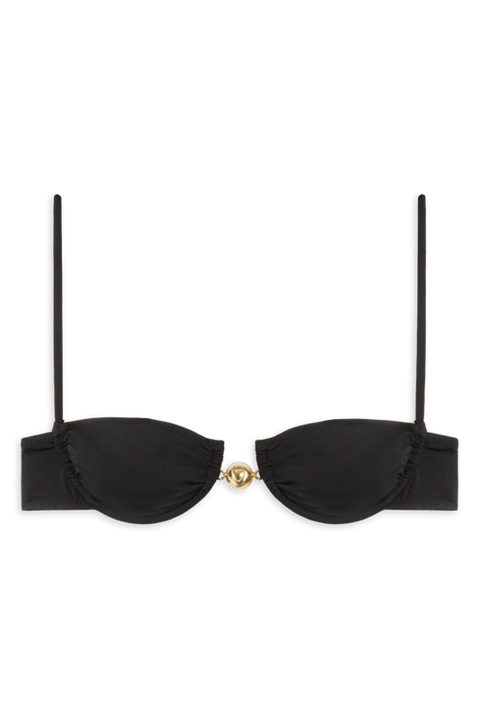 Hammond Bikini Top // Black Shiny - Reina Olga