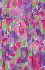 Light Flowy Mini Dress // Pink Flower Print - Reina Olga