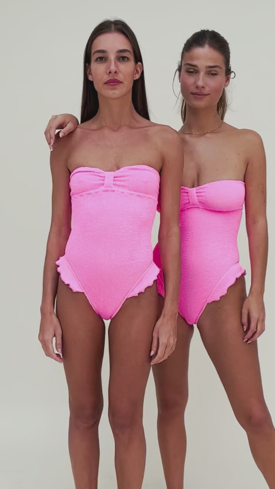 Hot pink one piece swim on sale