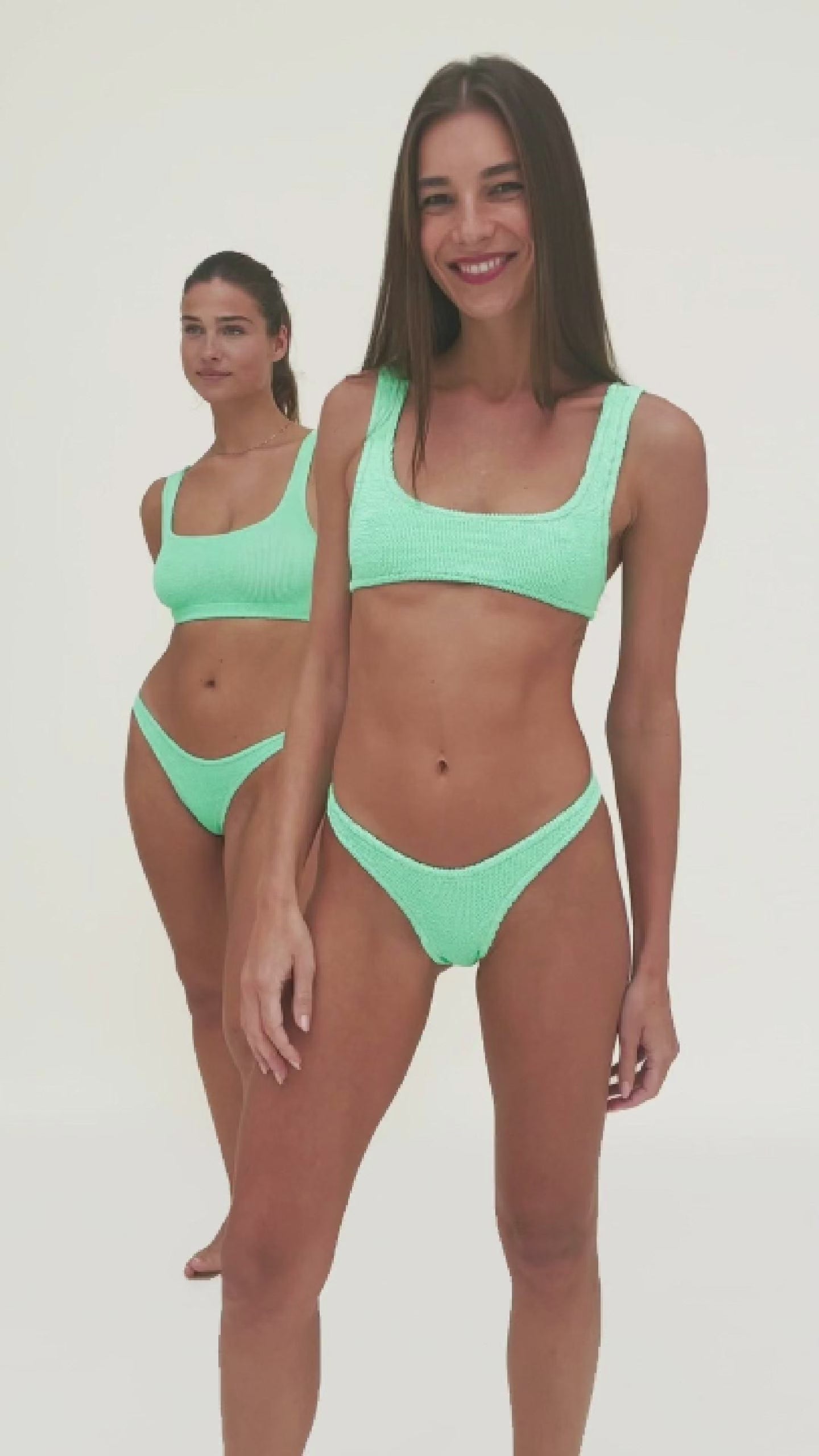 Neon green two piece bathing suit on sale