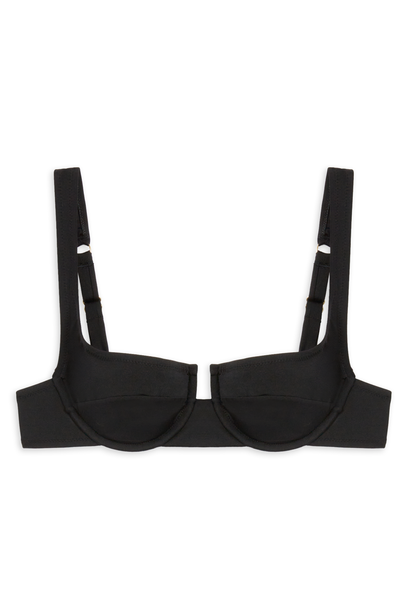 Brigitte Bikini Top // Black Shiny - Reina Olga - BIKINI SET