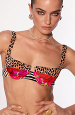 Brigitte Bikini Top // 3 Tone Tropicana - Reina Olga - BIKINI SET
