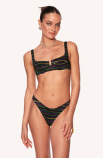 Brigitte Bikini Bottom // Lurex Stripes - Reina Olga - BIKINI