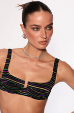 Brigitte Bikini Top // Lurex Stripe - Reina Olga - BIKINI SET