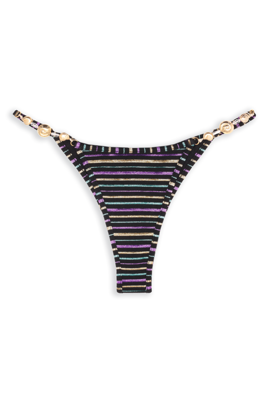 Splash Bikini Bottom // Lurex Stripe - Reina Olga - BIKINI SET