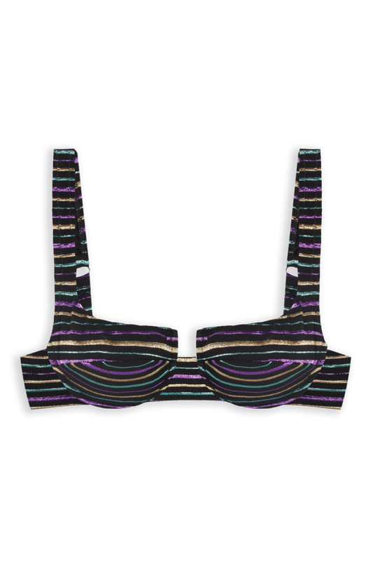 Brigitte Bikini Top // Lurex Stripe - Reina Olga - BIKINI SET